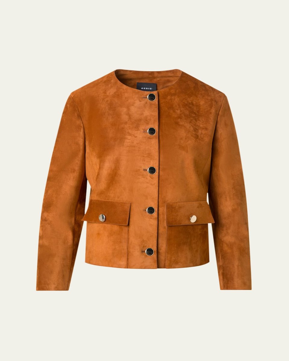 Lamb Suede Single-Breasted Winter Jacket